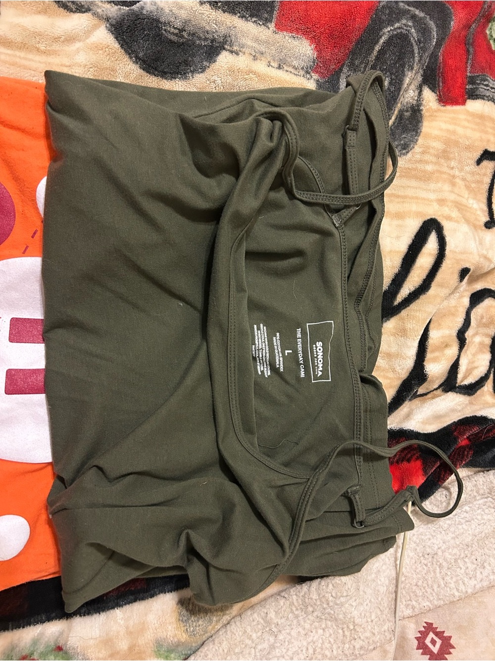 Sonoma Olive Green Spaghetti Strap Camisole